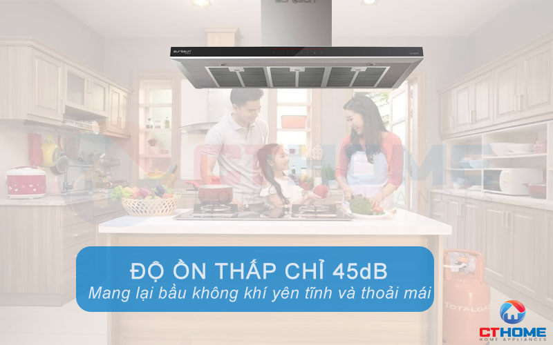 Độ ồn thấp chỉ 45dB, đảm bảo vận hành êm ái