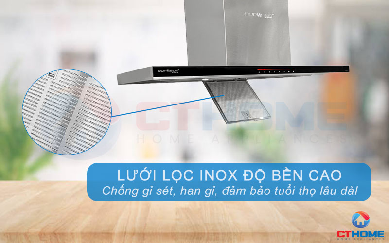 Lưới lọc dạng nan inox có độ bền cao, chống gỉ sét và dễ dàng tháo lắp