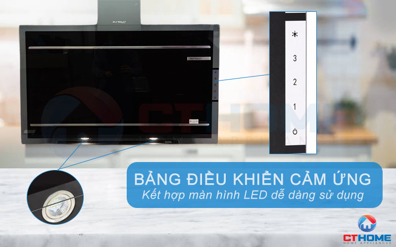 Bảng điều khiển cảm ứng nhạy bén kết hợp màn hình LED dễ dàng sử dụng