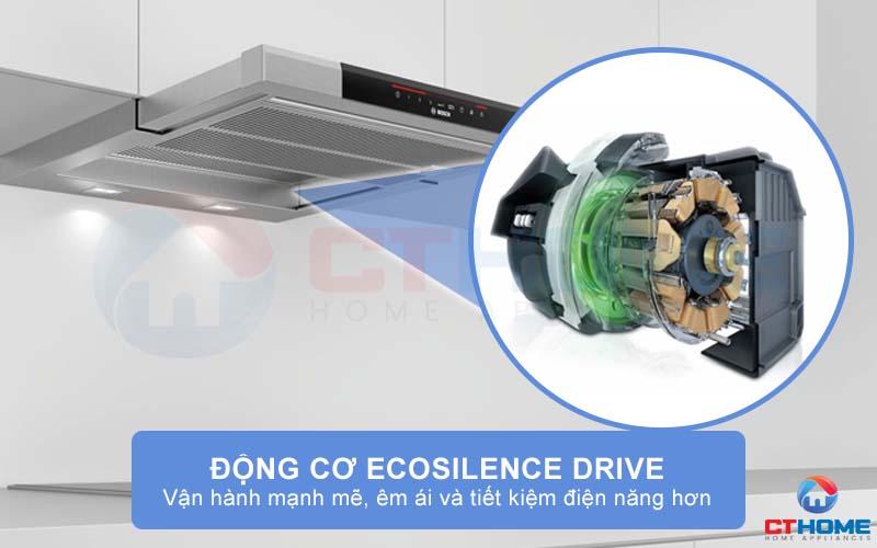 Vận hành mạnh mẽ và êm ái với động cơ không chổi than EcoSilence Drive