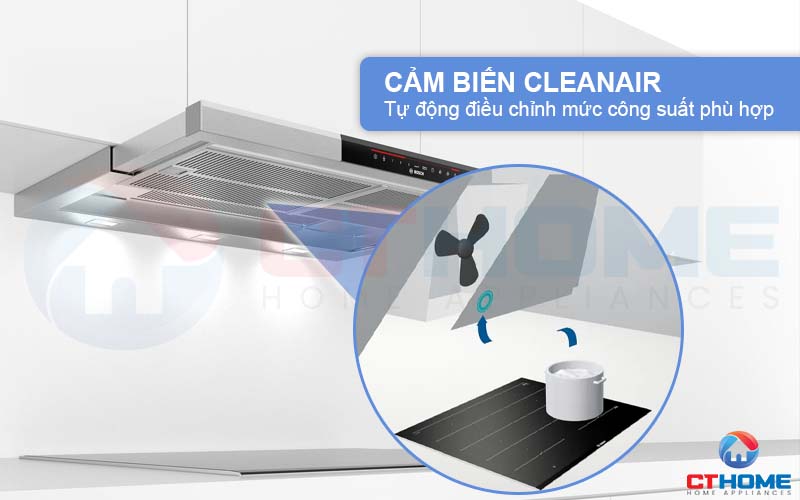 Bộ cảm biến CleanAir có nhiệm vụ giám sát lưu thông khí trong máy để tự động điều chỉnh công suất phù hợp