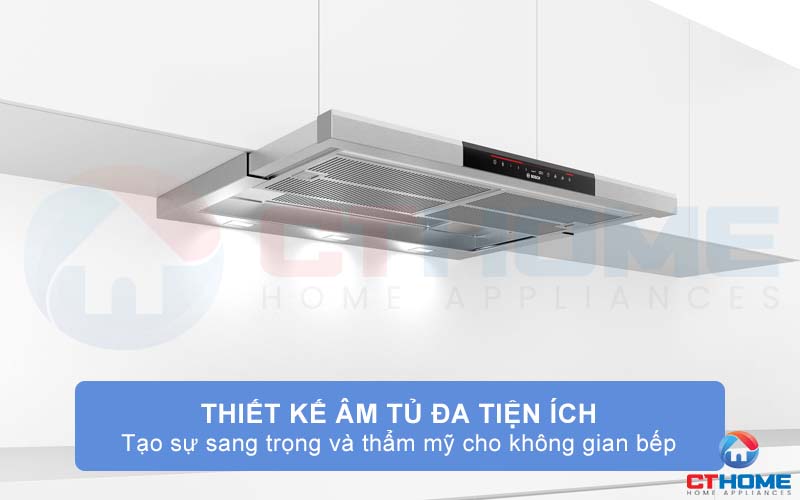 Máy hút mùi âm tủ Bosch DFS097K51 serie 8 thế hệ mới mang đến khả năng làm sạch không khí ưu việt.