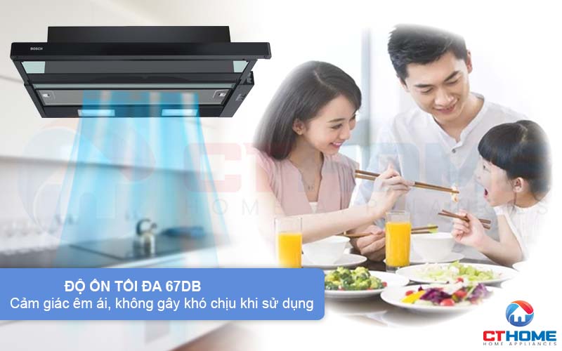 Độ ồn tối đa 67dB không gây khó chịu cho người dùng khi sử dụng