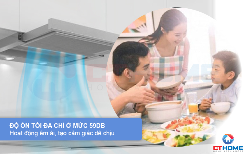 Độ ồn tối đa 59dB tạo cảm giác dễ chịu, không gây khó chịu khi sử dụng