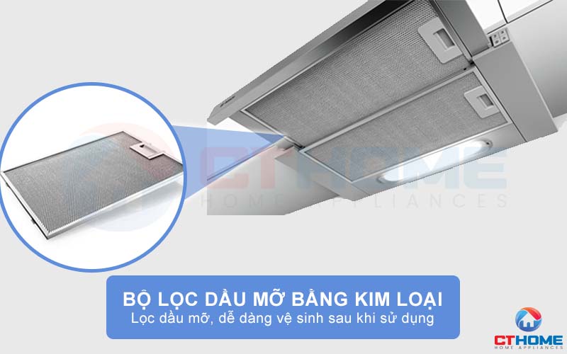 Bộ lọc dầu mỡ bằng kim loại đảm bảo hiệu suất hút tối đa