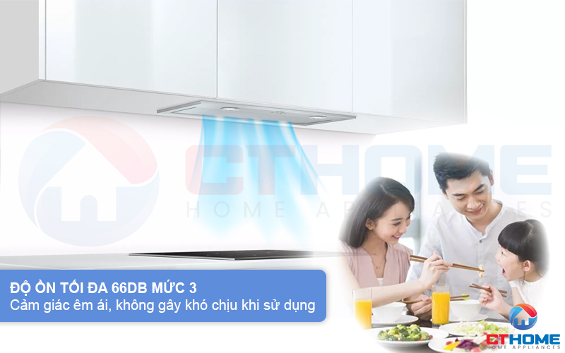 Độ ồn yên tĩnh 59dB tạo cảm giác êm ái, không gây khó chịu cho người dùng