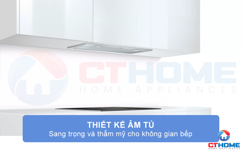 Thiết kế âm tủ sang trọng tinh tế, tạo điểm nhấn cho không gian bếp