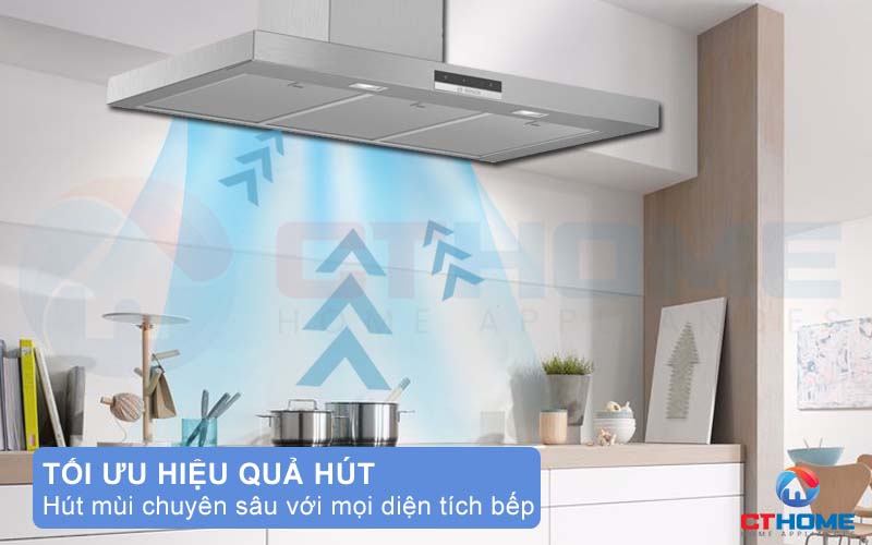 Tối ưu hiệu quả hút hơn cho căn bếp với mọi diện tích khác nhau