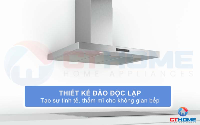 Thiết kế độc lập sang trọng tinh tế, tạo sự thẩm mỹ cho không gian bếp