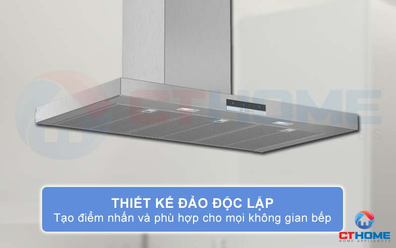 Thiết kế độc lập sang trọng, tạo sự thẩm mỹ cho không gian bếp