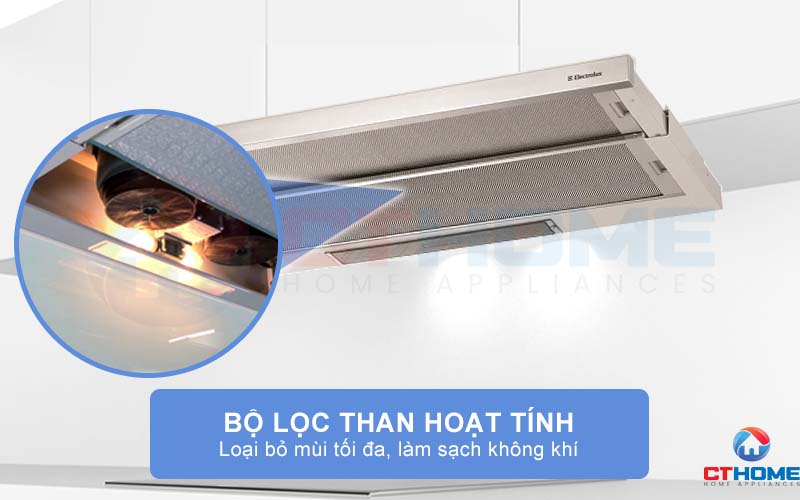 Loại bỏ mùi tối đa với chế độ hút bằng than hoạt tính được tích hợp trong bộ lọc đa lớp