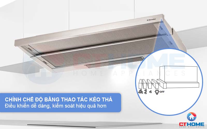 Tùy chọn chế độ hút dễ dàng chỉ với các thao tác kéo thả