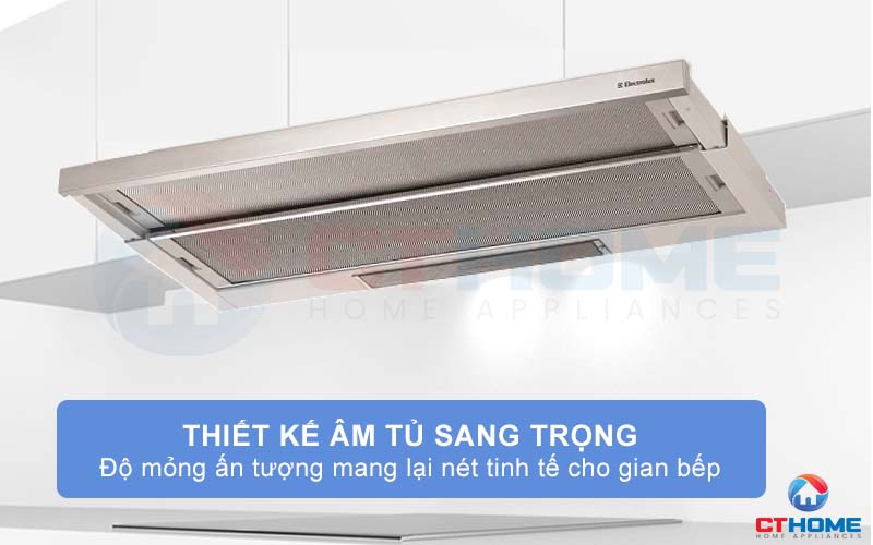 Thiết kế âm tủ sang trọng, tạo sự thẩm mỹ cho không gian bếp