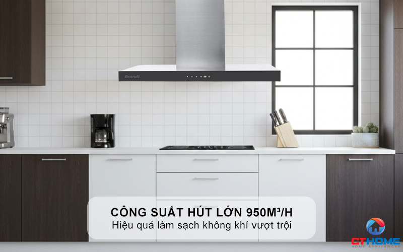 Công suất hút lớn 950m³/h