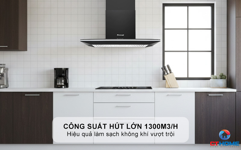 Công suất hút lớn 1300m3/h