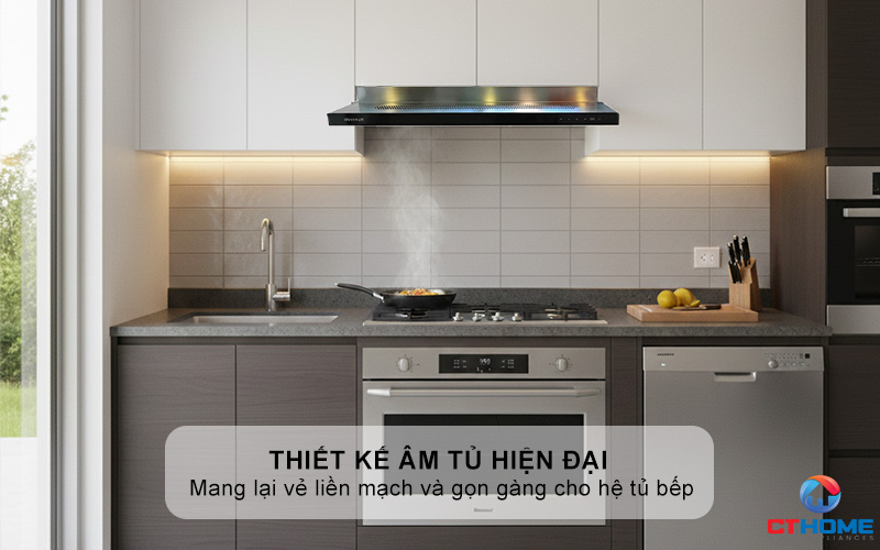 Thiết kế âm tủ với chiều ngang 90cm