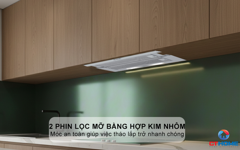 2 phin lọc mỡ bằng hợp kim nhôm 3 lớp