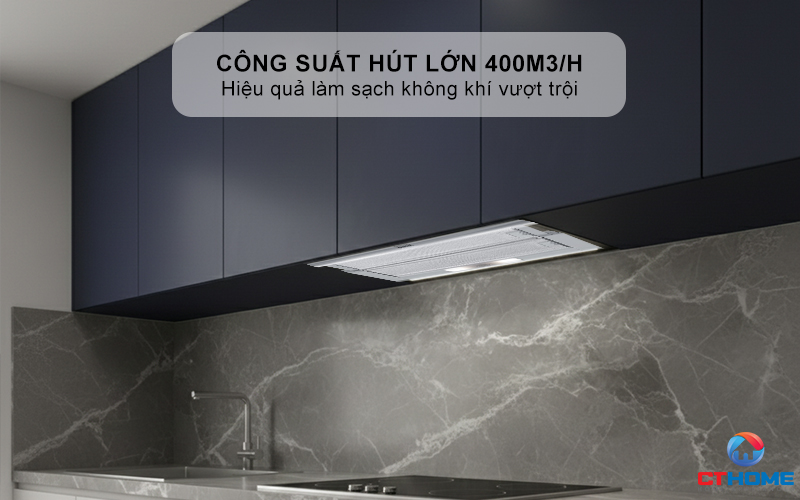 Công suất hút lớn 400m3/h