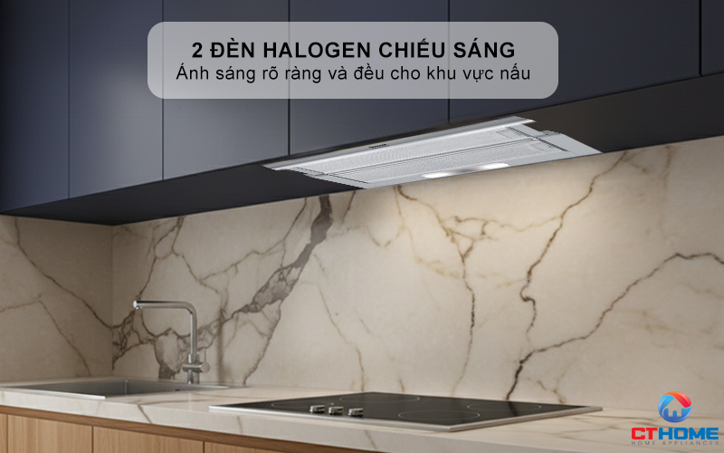 2 đèn halogen chiếu sáng
