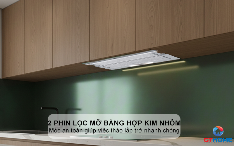 2 phin lọc mỡ bằng hợp kim nhôm 3 lớp