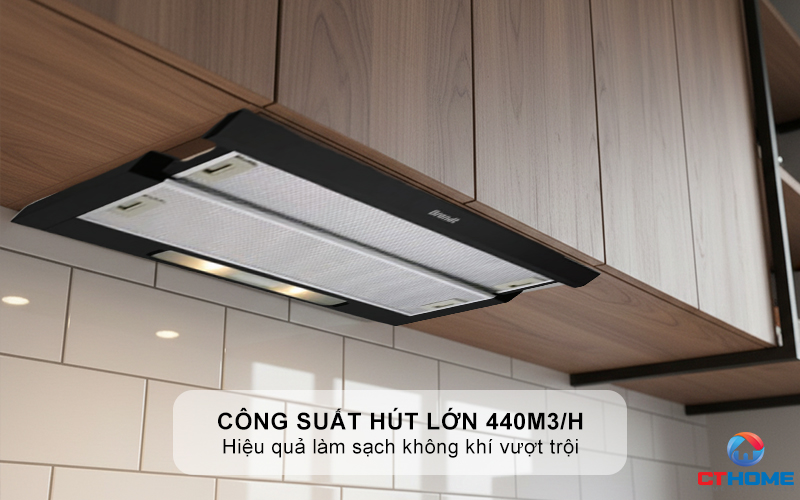 Công suất hút lớn 440m3/h