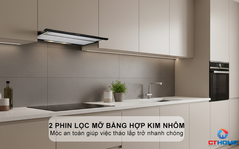 2 phin lọc mỡ bằng hợp kim nhôm 3 lớp