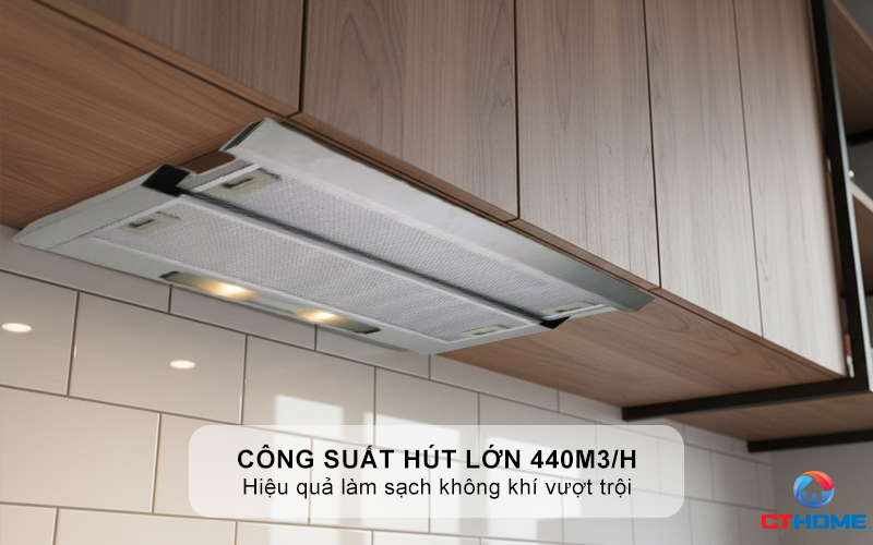 Công suất hút lớn 440m3/h