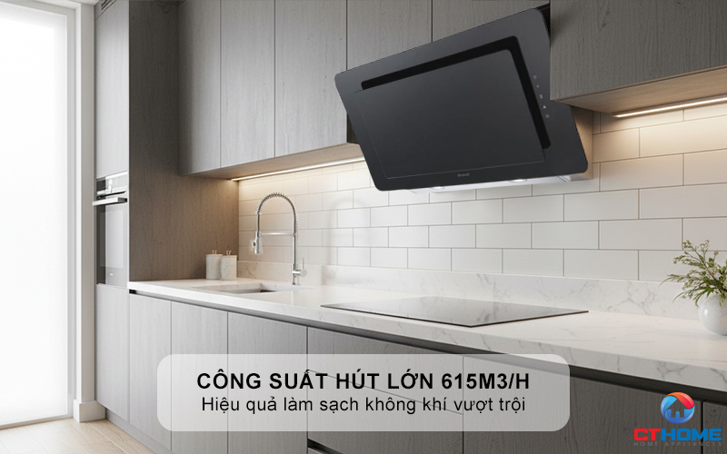 Công suất hút lớn 615m3/h