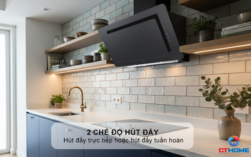 Có thể sử dụng được 2 chế độ hút đẩy trực tiếp hoặc hút đẩy tuần hoàn