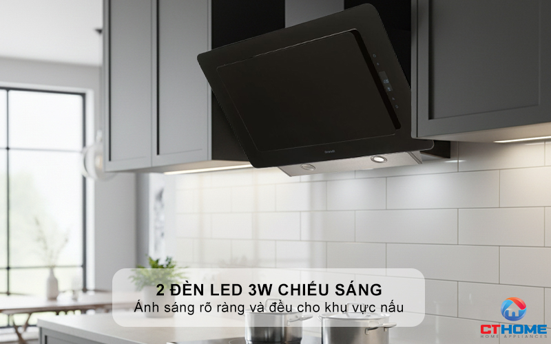 2 đèn LED 3W chiếu sáng 