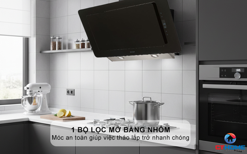 1 bộ lọc mỡ bằng nhôm