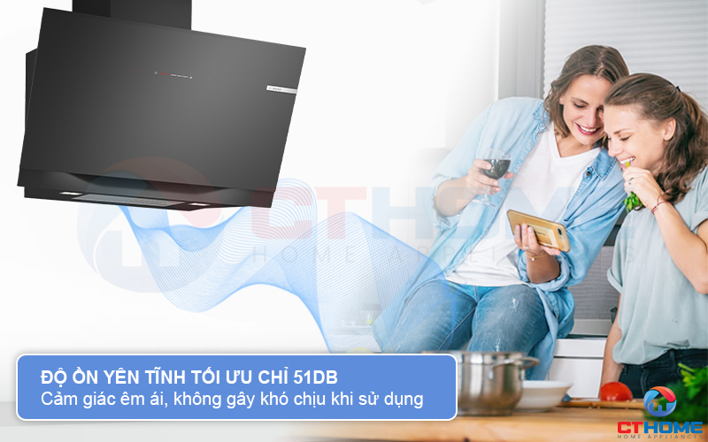 MÁY HÚT MÙI GẮN TƯỜNG BOSCH DWK91LT60 SERIE 8 NGANG 90CM MÀU ĐEN 6