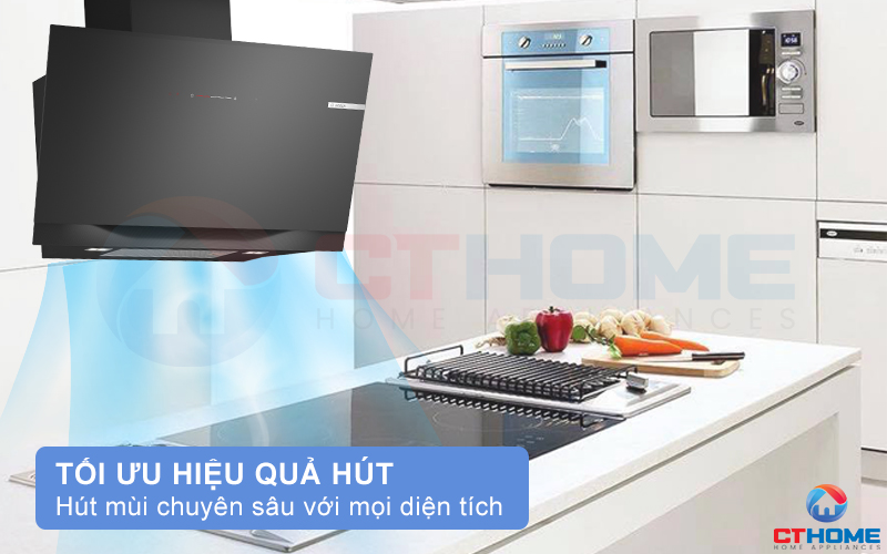 MÁY HÚT MÙI GẮN TƯỜNG BOSCH DWK91LT60 SERIE 8 NGANG 90CM MÀU ĐEN 7