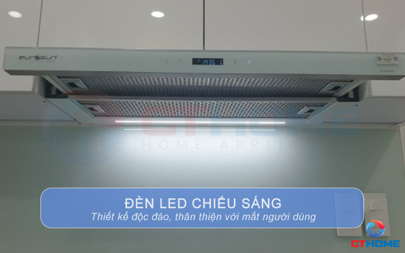 Hệ thống đèn LED chiếu sáng hỗ trợ người dùng quan sát khu vực bếp
