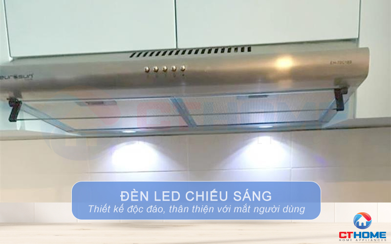 Hệ thống đèn LED chiếu sáng hỗ trợ người dùng quan sát khu vực bếp