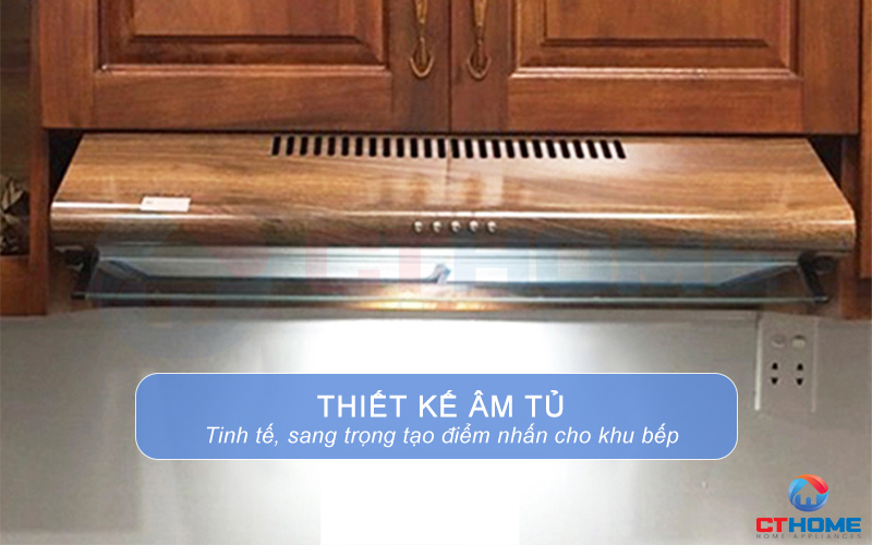 Thiết kế máy hút mùi âm tủ sang trọng, tạo điểm nhấn cho căn bếp