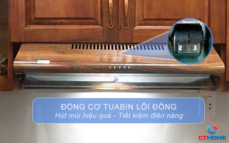 Động cơ Tuabin lõi đồng hút mùi hiệu quả, tiết kiệm điện năng