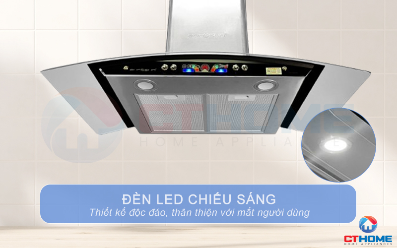 Hệ thống đèn LED chiếu sáng hỗ trợ người dùng quan sát khu vực bếp