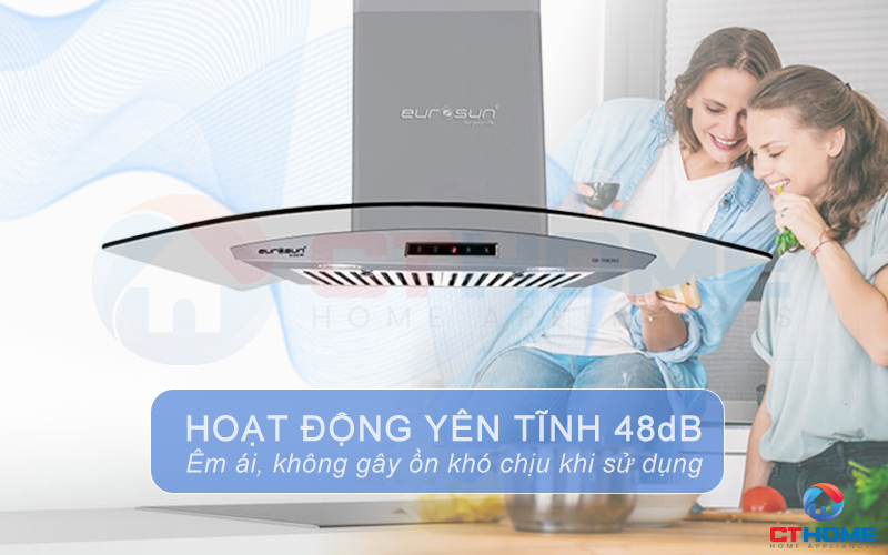 Độ ồn thấp < 48db tạo cảm giác yên tĩnh, không gây khó chịu