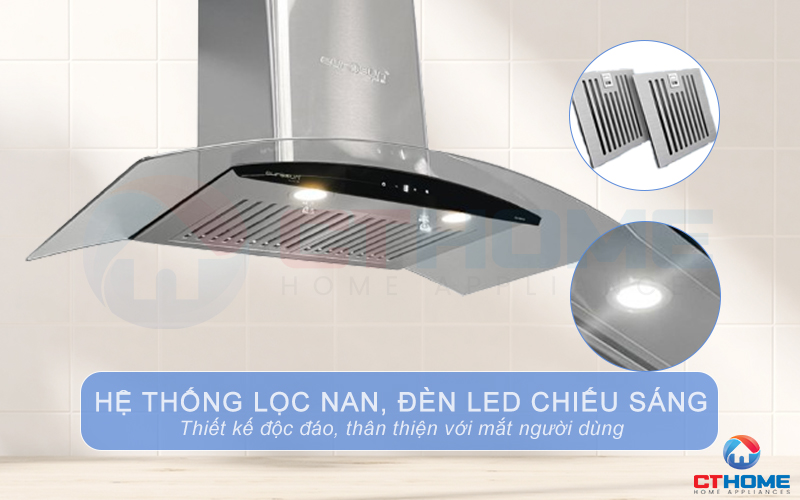 Lưới lọc nan inox cùng hệ thống đèn LED chiếu sáng sử dụng hiệu quả hơn