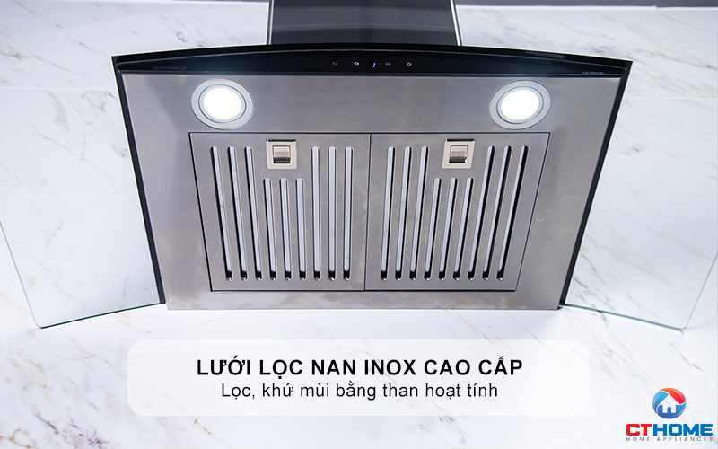 Lưới lọc nan inox cao cấp và bộ lọc than hoạt tính