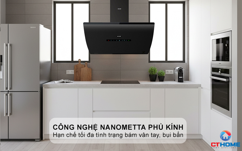 Công nghệ NanoMetta phủ kính xám chống bám vân tay