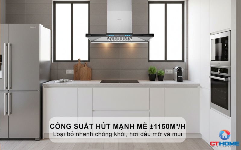 Công suất hút mạnh mẽ ±1150m³/h