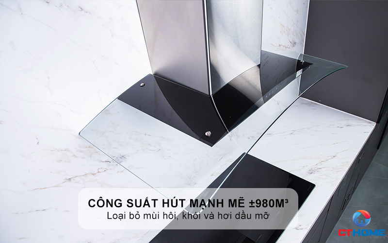 Công suất hút mạnh mẽ ±980m³