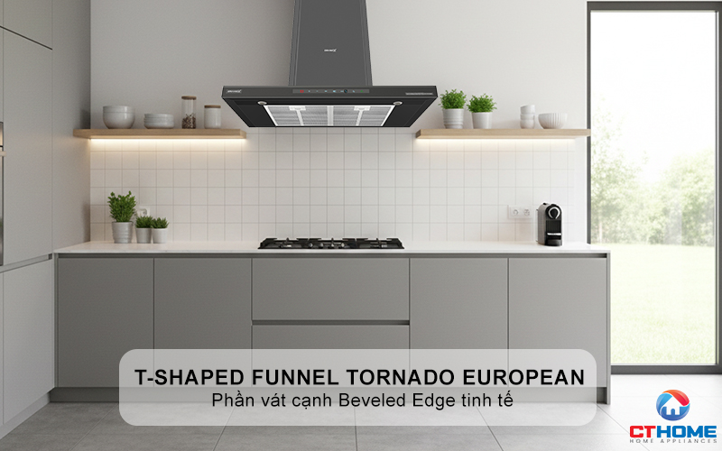 Thiết kế T-Shaped Funnel Tornado European sang trọng