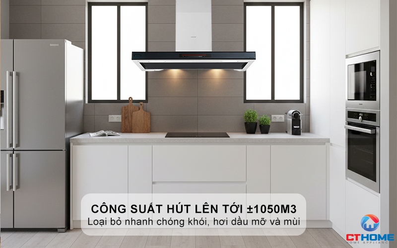 Công suất hút lên tới ±1050m3