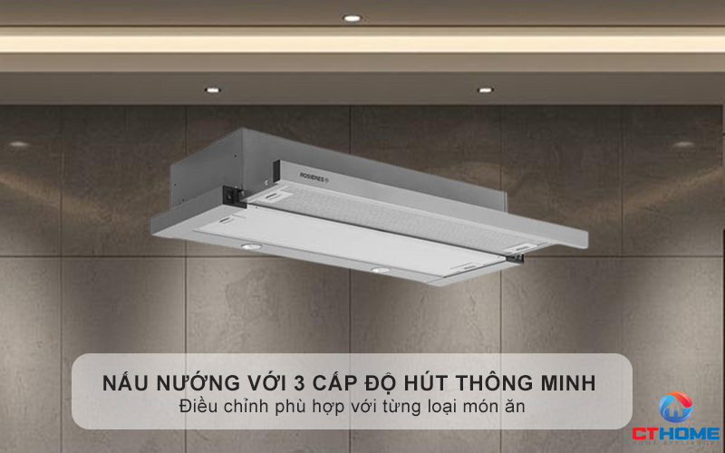 Làm chủ nấu nướng với 3 cấp độ hút thông minh 