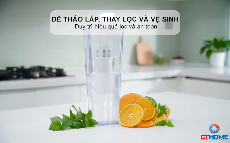 Dễ tháo lắp, thay lọc và vệ sinh bình