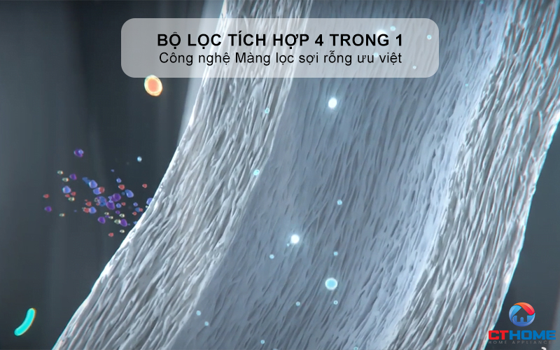 Bộ lọc tích hợp 4 trong 1 với công nghệ Màng lọc sợi rỗng ưu việt