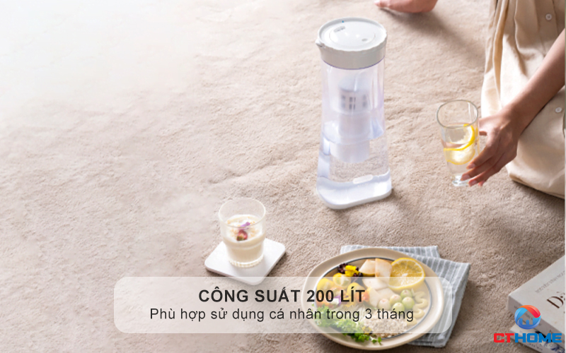 Công suất 200 lít phù hợp sử dụng cá nhân trong 3 tháng